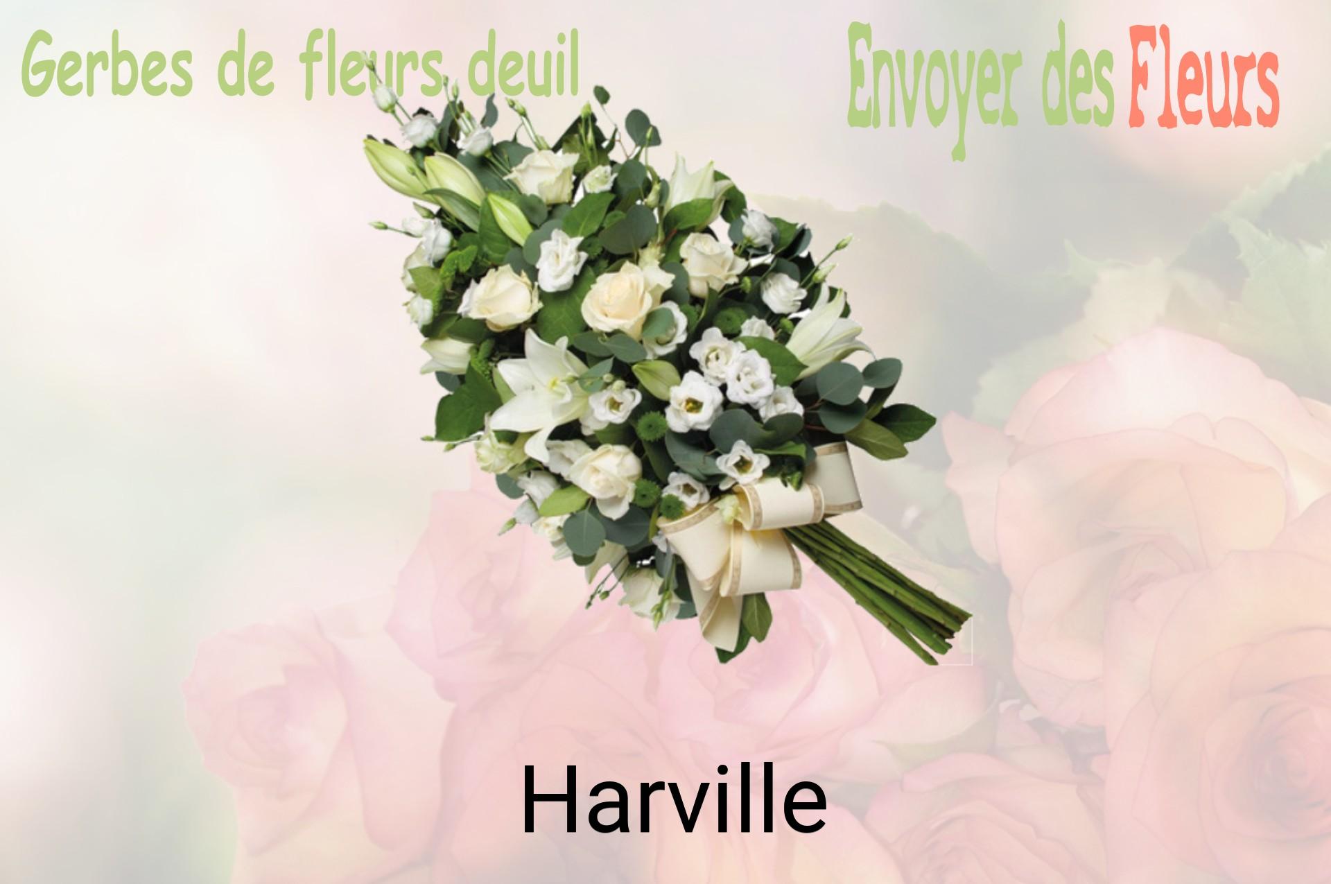 Gerbe de fleurs de deuil livrée à Harville
